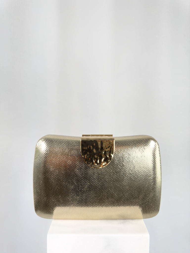 Clutch Bag with Pattern Buckle - Gold