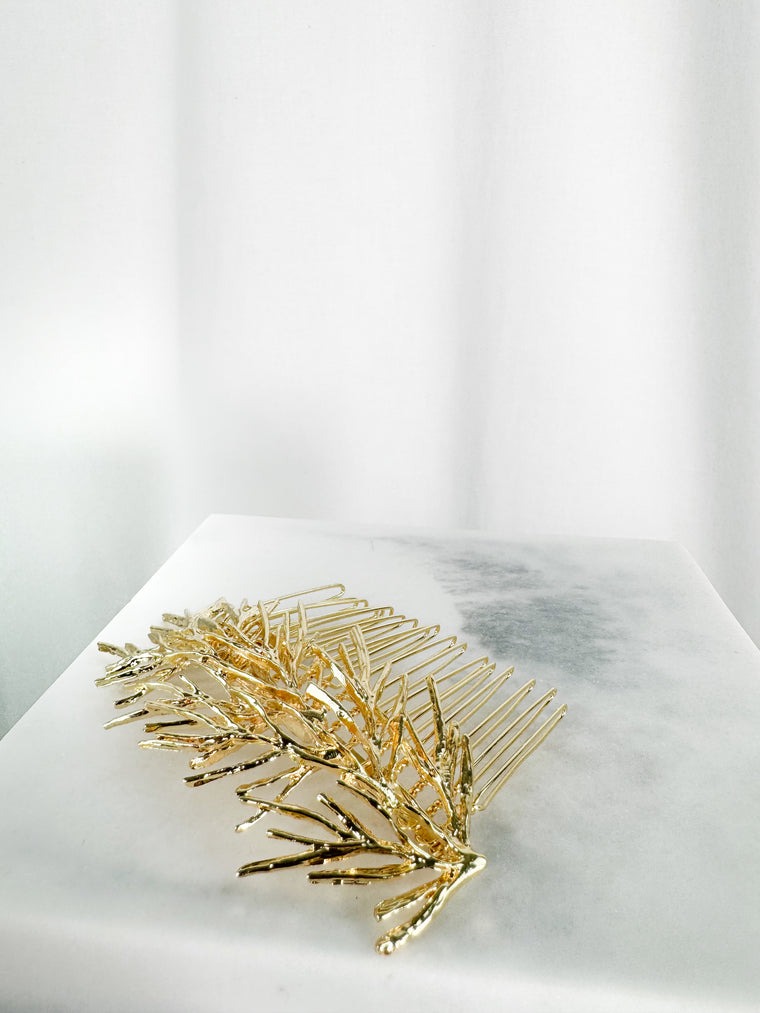 Gold Tree Hair Comb Accessories
