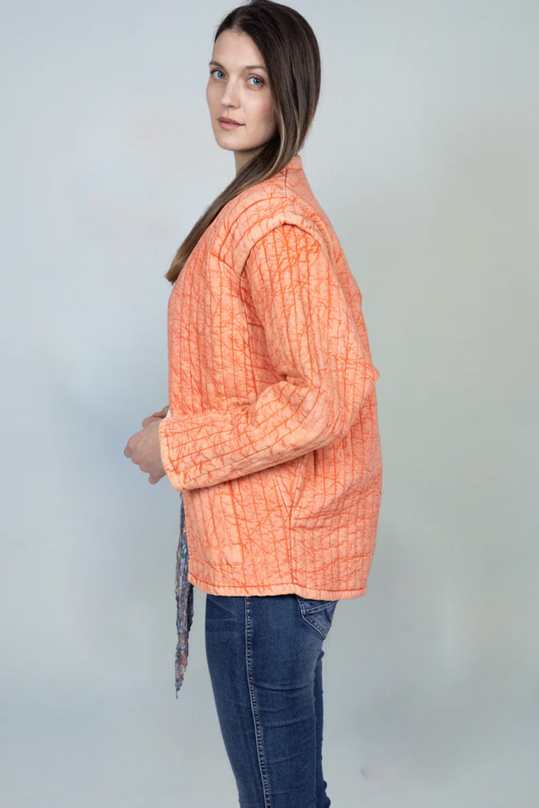 Ottavia Tie Dye Open Coat with Front Pockets