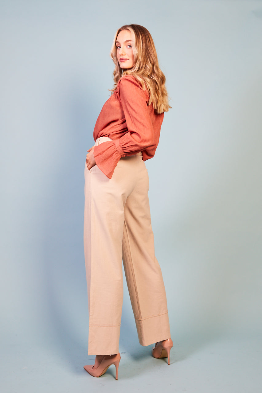 Rina Belted Wide Leg Trouser